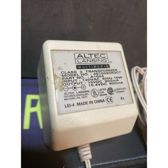 Altec Lansing Other - Altec Lansing 4815090R3CT Multimedia Class 2 Transformer Plug B1